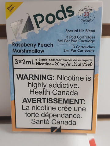 *RASPBERRY PEACH MARSHMELLOW - ZPOD 20MG